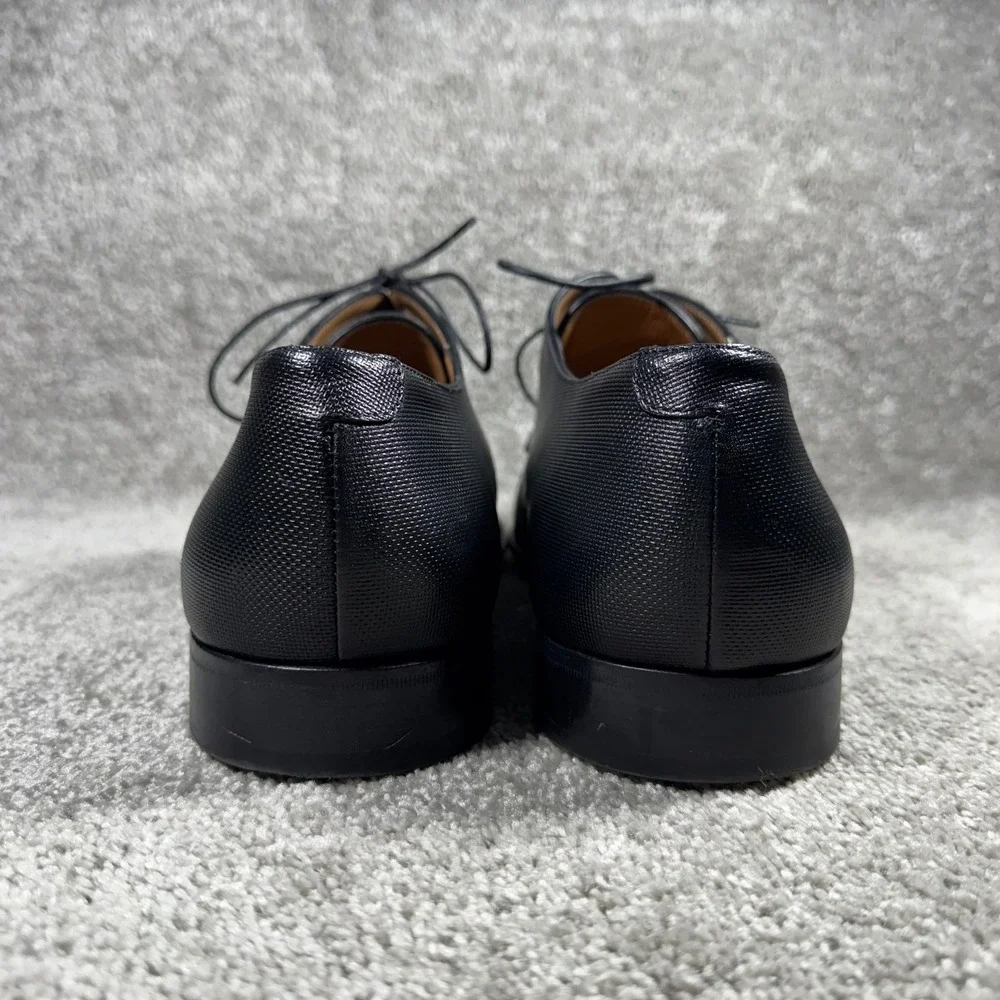 Hugo Boss Derby Shoes Black Micro Textured Leather Made in Italy‎ Mens 11